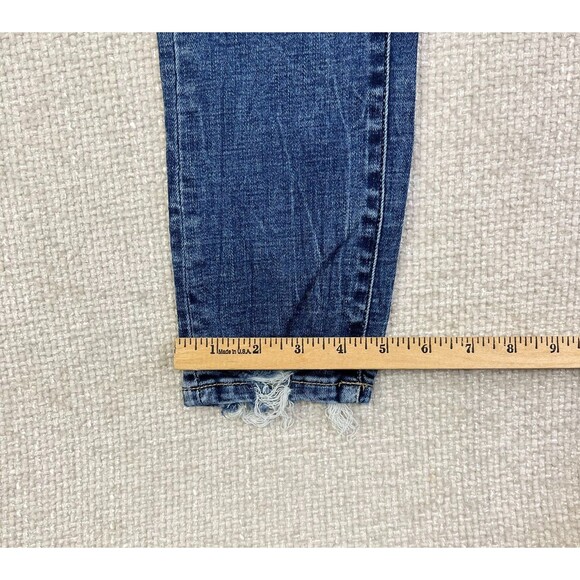 BKE Billie Slim Fit High Rise Skinny Jeans Women's 25 Distressed Blue Denim - Picture 11 of 12